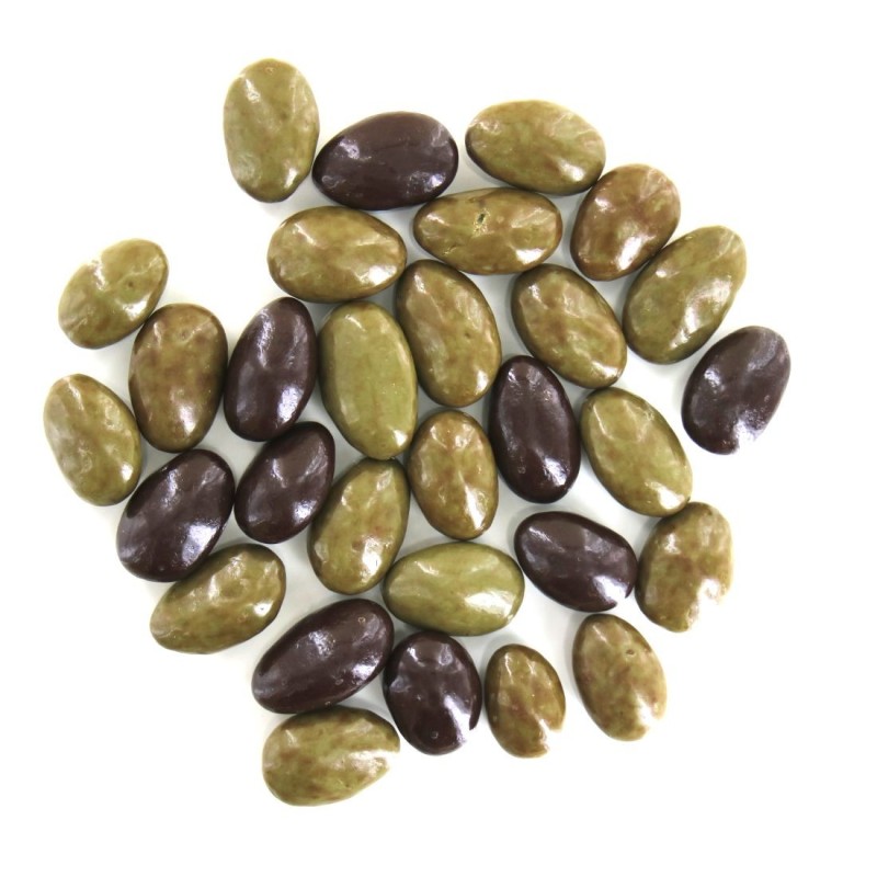 olive shaped chocolate almonds