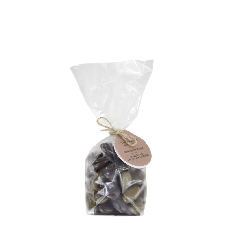 olive shaped chocolate almonds